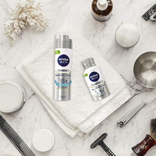 NIVEA MEN Sensitive Bálsamo Piel, bálsamo para barba de 3 días y para la piel del rostro, bálsamo after shave de cuidado facial para un alivio inmediato - 1 x 125 ml