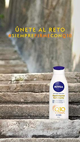 NIVEA Q10 Body Loción Reafirmante con Vitamina C (1 x 400 ml), loción hidratante corporal para piel normal, coenzima Q10 para una piel elástica en 10 días