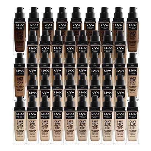 NYX Professional Makeup Base de Maquillaje Can't Stop Won't Stop Foundation, Pack de 1