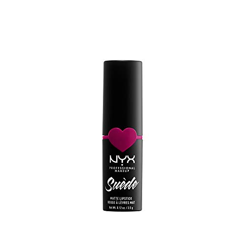 NYX Professional Makeup NYX Professional Makeup Barra de Labios Mate de Larga duración y Cobertura Total Suede Matte Lipstick Tono 12 Clinger Color Rosa, Mujer, Talla única