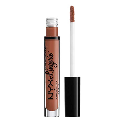 NYX PROFESSIONAL MAKEUP Pintalabios Lip Lingerie Liquid Lipstick, Acabado Cremoso y Mate, Larga Duración - Tono Seduction