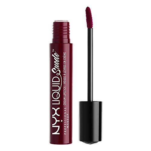 NYX PROFESSIONAL MAKEUP Pintalabios líquido mate ultra pigmentado de larga duración Labial Mate Liquid Suede Cream Lipstick Tono 12 Vintage Color Granate