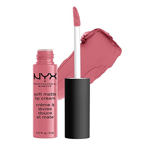 NYX Professional Makeup Pintalabios Soft Matte Lip Cream, Acabado cremoso mate, Color ultrapigmentado, Larga duración, Fórmula vegana, Tono: Istanbul