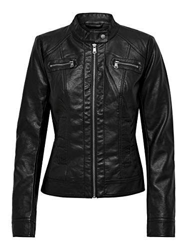 Only Bandit PU Biker Chaqueta, Negro (Black C N 010), 34 (XS) para Mujer