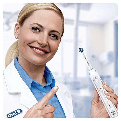 Oral-B Crossaction - Cabezal de Recambio, Set de 3 Recambios para Cepillo Eléctrico Recargable, Cabezal Redondeado con Diseño de Inspiración Profesional para Limpiar Diente por Diente, Blanco