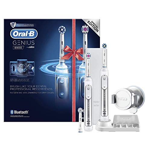 Oral-B Genius 8900 - Cepillo de dientes eléctrico, con Tecnología de Braun, 2 unidades