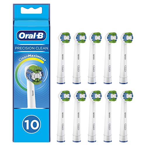 Oral-B Precision Clean Cabezales de recambio con tecnología CleanMaximiser, tamaño de buzón, Pack de 10