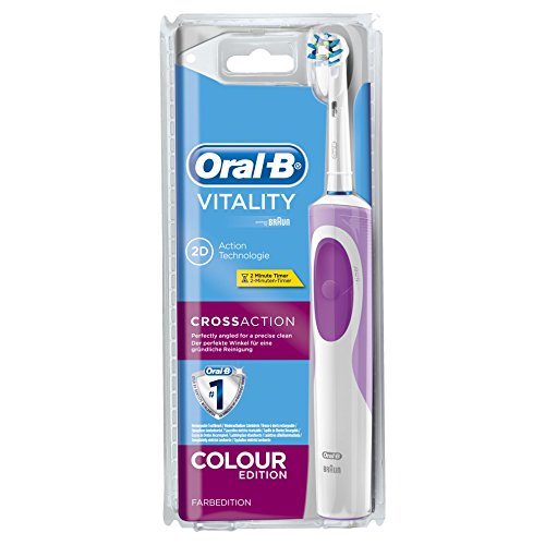 Oral-B Vitality CrossAction 2D - Cepillo electrico recargable, morado