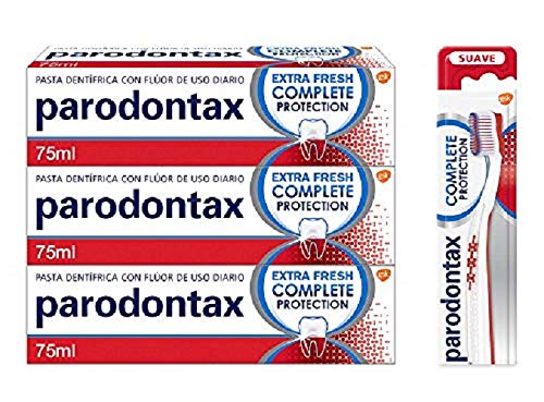 Parodontax Complete Protection Pack para el sangrado de Encías - x3 pastas de dientes + x1 cepillo