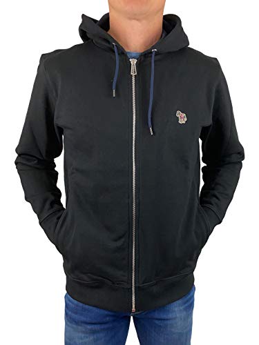 Paul Smith - Sudadera con capucha para hombre, diseño de cebra, color negro Negro Negro ( XS