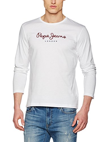 Pepe Jeans Eggo Long, Top de Manga Larga Para Hombre, Blanco (White 800), Medium