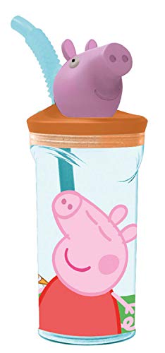 Peppa Pig 3D Trinkbecher mit Strohhalm