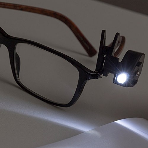 Pequeña Lámpara LED de lectura para las gafas, con pinzas, accesorio práctico para leer o concentrarse sin iluminar mucho la habitación