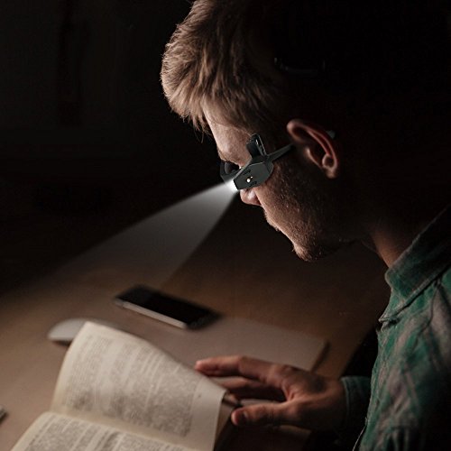 Pequeña Lámpara LED de lectura para las gafas, con pinzas, accesorio práctico para leer o concentrarse sin iluminar mucho la habitación