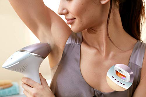 Philips Lumea Prestige BRI954/00 - Depiladora Luz Pulsada para la Depilación Permanente del Vello Visible en Casa con 3 Cabezales: Cuerpo, Cara y Zonas Precisión, Blanco y Rosa