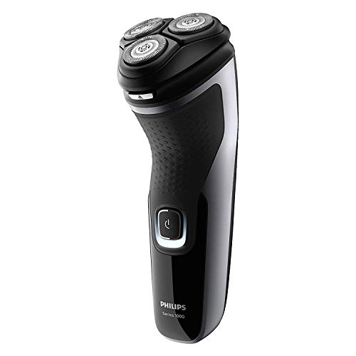 Philips Serie 1000 S1332/41 - Afeitadora eléctrica para hombre con cuchillas PowerCut, cortapatillas desplegable para bigote y patillas, 45 min de afeitado, con o sin cable