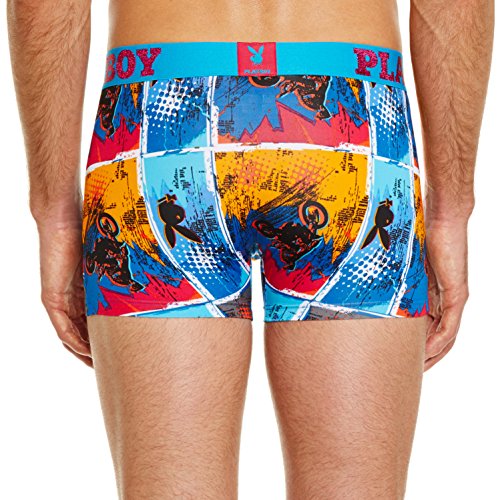 Playboy Fashion Boxer X1, Mehrfarbig-Mehrfarbig (Crazy Motocross), 46 para Hombre