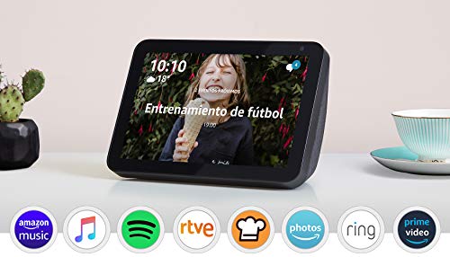 Presentamos el Echo Show 8: mantén el contacto con la ayuda de Alexa, tela de color antracita