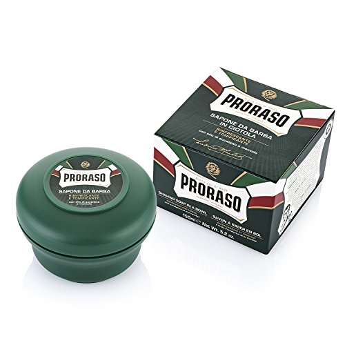 Proraso Taza de jabón de afeitar mixto Triple Pack de 3 x 150 ml Verde,blanco y rojo