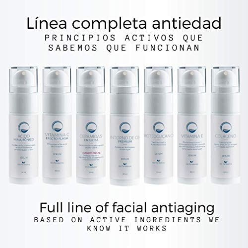 Proteoglicanos en Serum con Vitamina C y Hialuronico 30ml - Hidratante, Antiarrugas y Antioxidante - Único con textura Gel – Absorción Rápida – Todo tipo de Pieles - Unisex