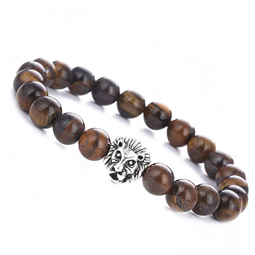 Pulsera de piedra lava pulseras de 4 piezas para hombres y mujeres pulseras de piedra natural