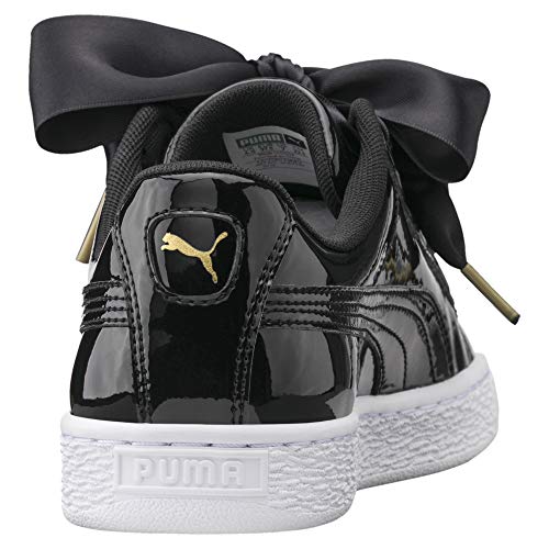 PUMA Basket Heart Patent WN'S, Zapatillas para Mujer, Negro Black Black, 39 EU