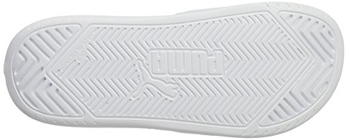 PUMA Popcat, Sandalias deslizantes para Hombre, Blanco White Black, 43 EU