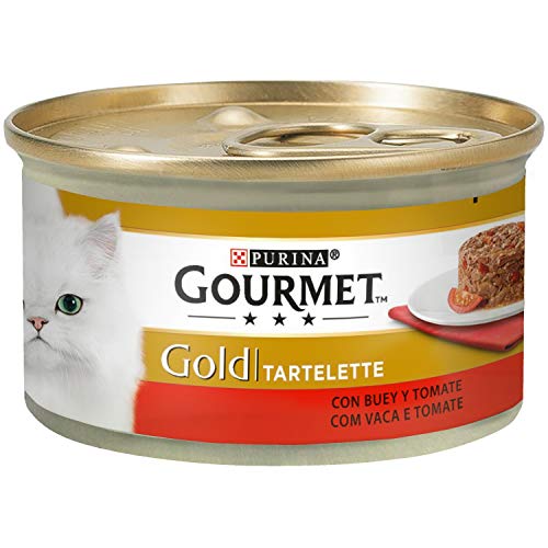 Purina Gourmet Gold Tartalette comida para gatos con Buey y Tomate 24 x 85 g