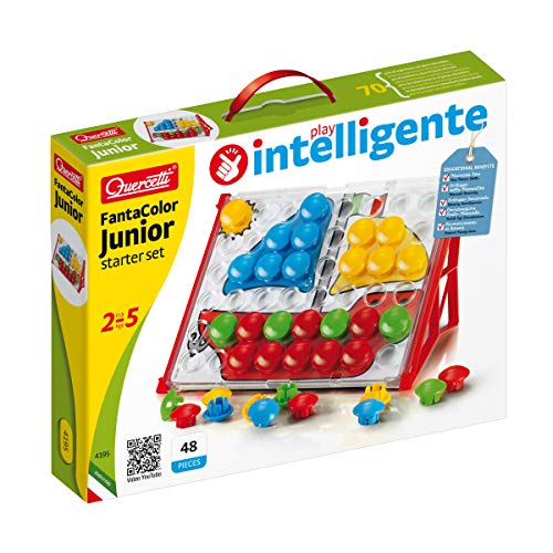 Quercetti- Juego Pinchos Junior, Multicolor, 12m+ (41956) , color/modelo surtido