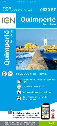 Quimperle / Pont-Aven 2018 (Top 25 & série bleue - Carte de randonnée)