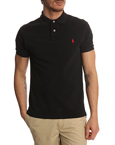 Ralph Lauren - Polo para hombre, color blanco negro M