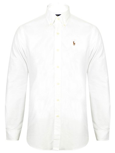 Ralph Lauren Polo Shirt Oxford, Ajuste estándar para Hombre M Blanco