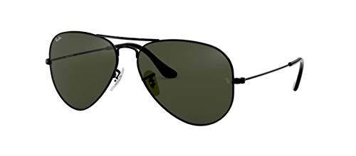 Ray-Ban Classic Aviator Sunglasses Black Crystal Green RB3025 L2823 58