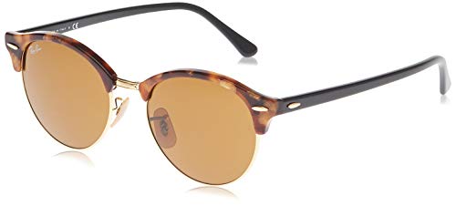 Ray-Ban Clubround Gafas de sol, Spotted Brown Havana, 51 Unisex-Adulto