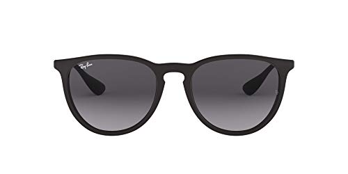 Ray-Ban Gafas de sol, Erika, Negro (622/8G), con lente Gris Degradada