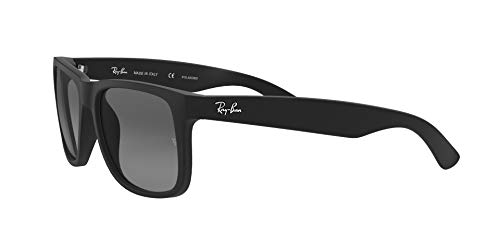 Ray-Ban Justin RB4165 - Gafas de sol Unisex, Negro (Black Rubber), 55 mm