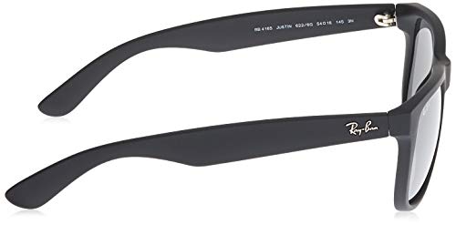 Rayban Justin RB4165 - Gafas de sol Unisex, Negro (Gris 622/6G), 55 mm