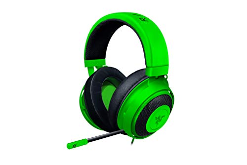 Razer Kraken Auriculares Gaming con cable para juegos multiplataforma para PC, PS4, Xbox One & Switch, Diafragma 50 mm, Cable de 3.5mm con controles de línea, Verde