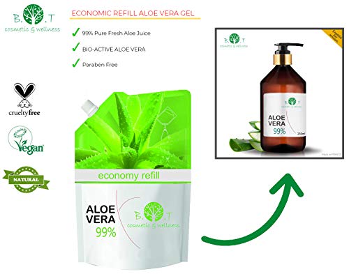 Recarga Ahorro 99% Gel Puro de Aloe Vera 1000 ml - recarga económica 1 kg