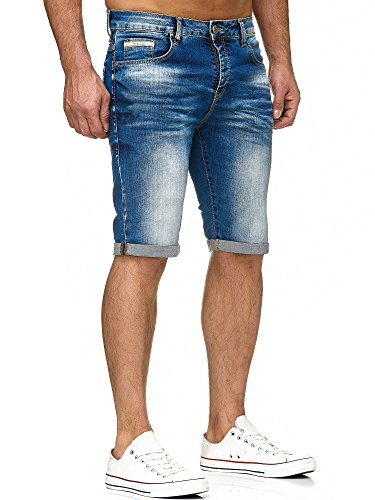 Red Bridge Vaqueros Cortos para Hombres Denim Básico Moda Casual Jeans Shorts Verano Azul W30