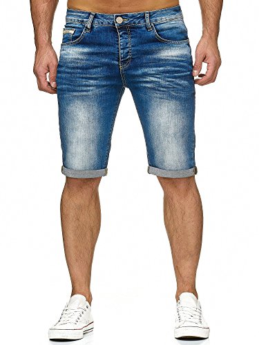 Red Bridge Vaqueros Cortos para Hombres Denim Básico Moda Casual Jeans Shorts Verano Azul W30