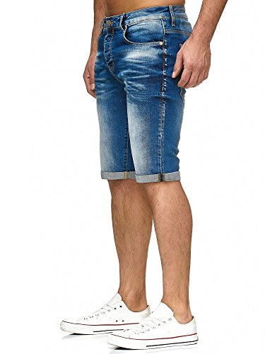 Red Bridge Vaqueros Cortos para Hombres Denim Básico Moda Casual Jeans Shorts Verano Azul W30