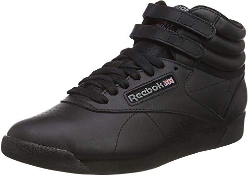 Reebok Freestyle Hi - Zapatillas de cuero para mujer, Negro (Black), 40.5 EU