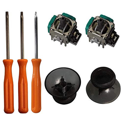 Reemplazo del controlador 3D Rocker Joystick Axis Módulo analógico del sensor, Thumbstick Rrips Reemplazo para Xbox One ， T8 T10 Kits de reparación de destornilladores Torx para Xbox One Controller