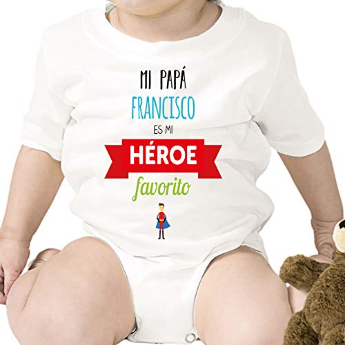 Regalo personalizado: body para bebé mamá/papá 'Héroe' / 'Heroína' personalizable con nombre