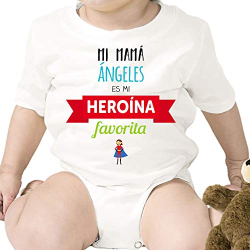 Regalo personalizado: body para bebé mamá/papá 'Héroe' / 'Heroína' personalizable con nombre