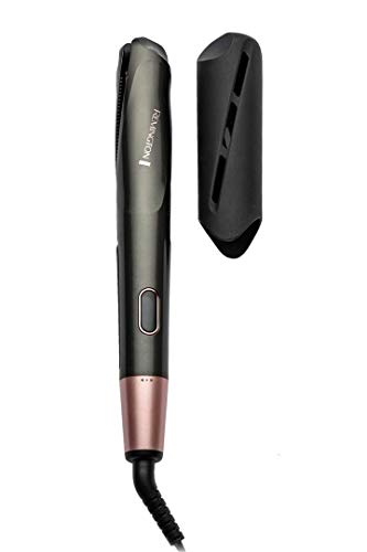 Remington S6606 Curl & Straight Confidence - Plancha de Pelo, Alisador y Rizador 2 en 1, Cerámica, Digital, Resultados Profesionales, Gris