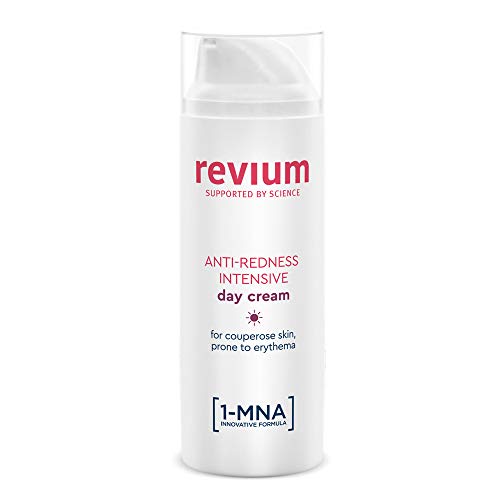 REVIUM ROSACEA - ANTI-REDNESS INTENSIVE DAY CREAM UVA UVB FILTERS WITH 1-MNA MOLECULE, CORALLINA OFFICINALIS RED ALGAE EXRACT, ACEROLA FRUIT, FOR COUPREOSE SKIN PRONE TO ERYTHEMA