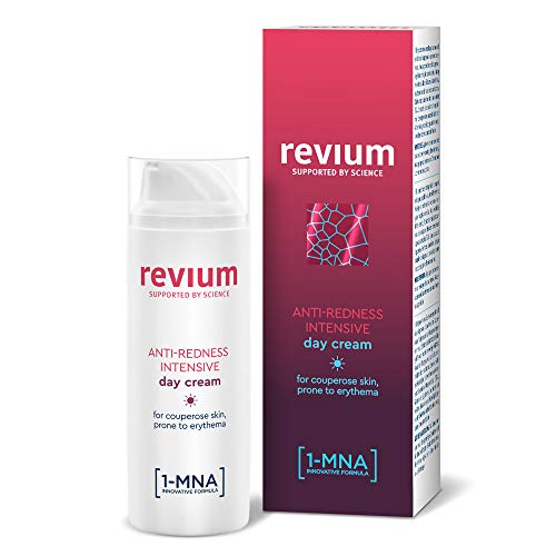 REVIUM ROSACEA - ANTI-REDNESS INTENSIVE DAY CREAM UVA UVB FILTERS WITH 1-MNA MOLECULE, CORALLINA OFFICINALIS RED ALGAE EXRACT, ACEROLA FRUIT, FOR COUPREOSE SKIN PRONE TO ERYTHEMA