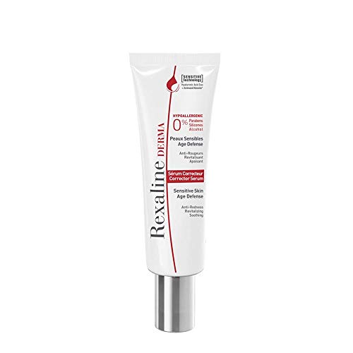 Rexaline - Suero corrector - Piel sensible - Suero facial hidratante - Anti rojeces - Anti edad - Dúo de ácido hialurónico - Cruelty Free - 30 ml